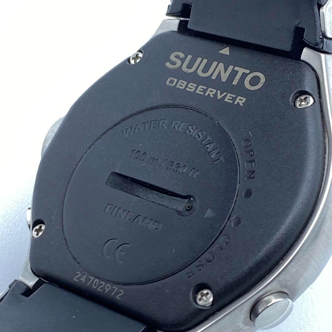 《美品 稼動品》 スント SUUNTO オブザーバー OBSERVER 防水 メンズ腕時計 デジタル クォーツ ブラック文字盤の画像5