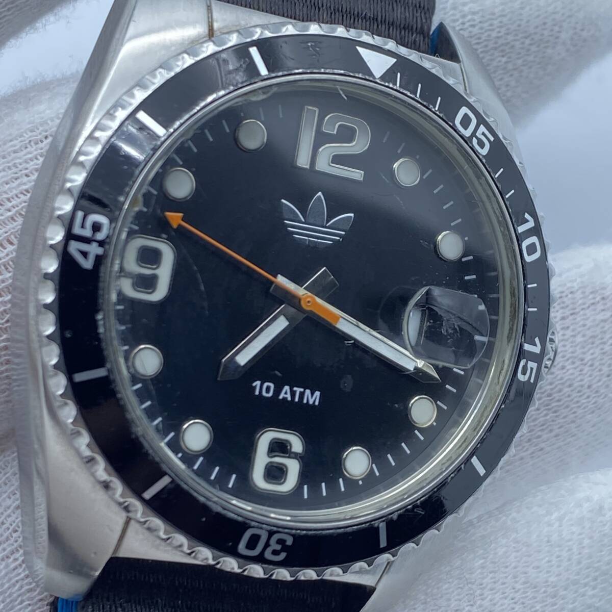 { rare operation goods } Adidas adidas Bliss Ben Divers rotation bezel Date waterproof men's wristwatch black face quarts 