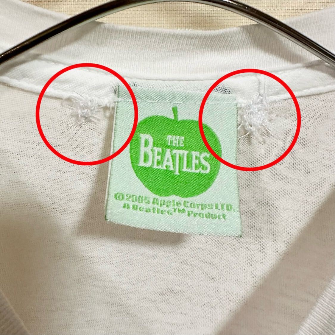 USA製 希少 古着 THE BEATLES Apple 紙タグ Tシャツ_画像7