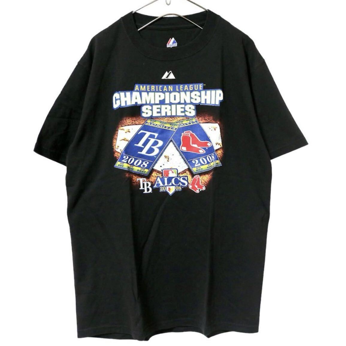 2008 古着 majestic AMERICAN LEAGUE Tシャツ_画像1