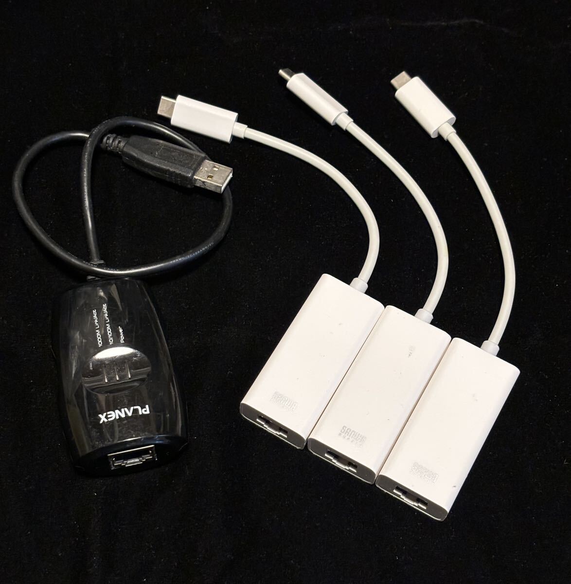 USB to LAN Adapter PLANEX SANWA Suply 4個セットの画像1