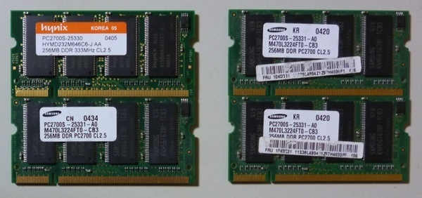 8271 Mac. operation verification ending Note for memory PC2700 DDR333 256MB 4 sheets 