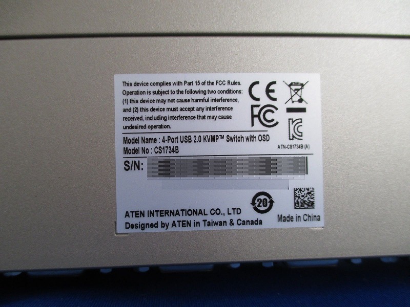 T) ATENa тонн CS1734B 4 система CPU переключатель контейнер б/у товар ( контрольный номер T-190013)