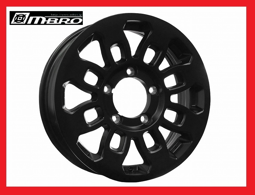 [ free shipping!]*MBRO mud Thunder aluminium wheel / Jimny exclusive use mat black 4 pcs set *5.5J×16 -inch +20/PCD:139.7/5H