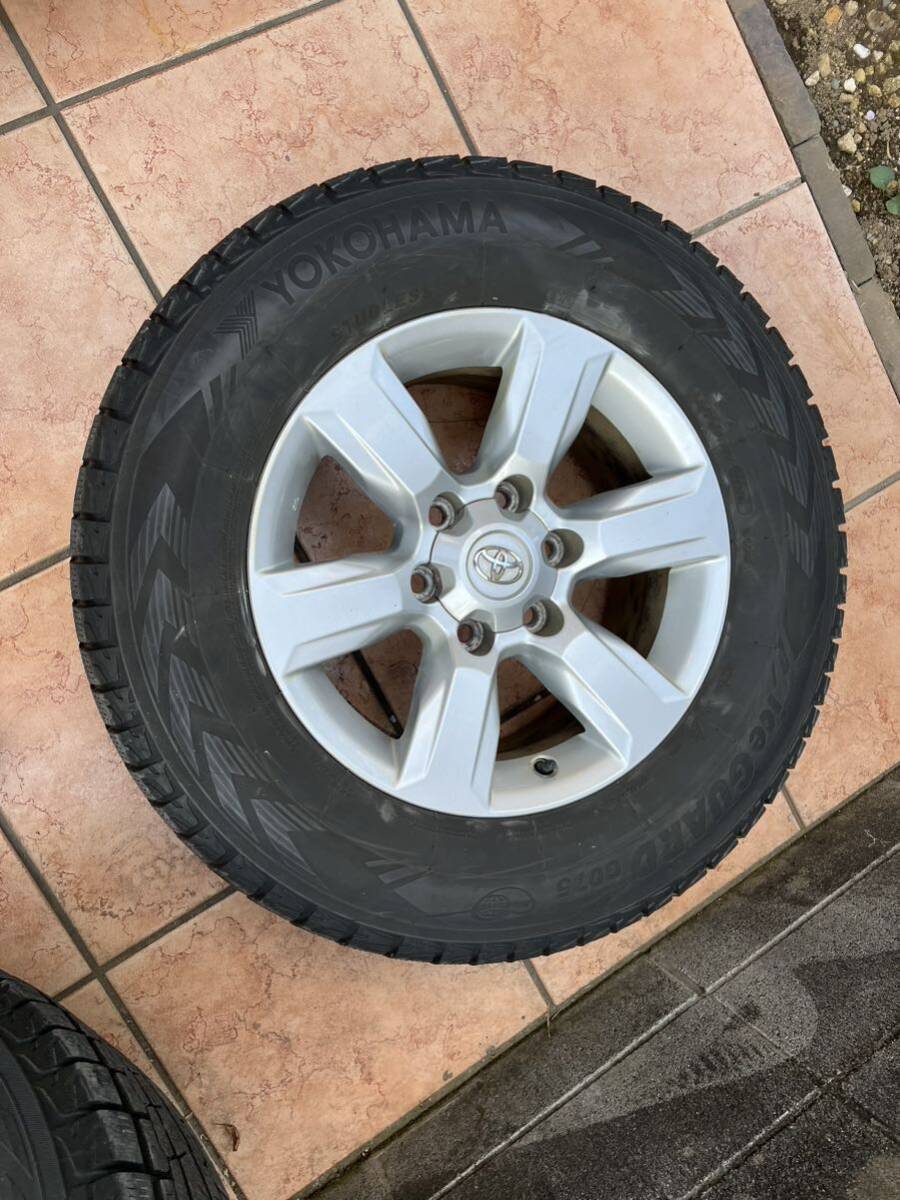 TRJ150 純正ホイール　スタッドレスセット　ヨコハマice GUARD G075 265/65R17 ランドクルーザープラド　6穴　GDJ150 4本セット_画像5