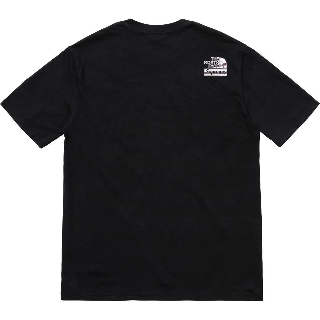 新品 18ss Supreme×THE NORTH FACE Metallic Logo T-Shirt Tee シュプリーム×ザ・ノースフェイス Tシャツ ブラック/黒 Lサイズ_画像2