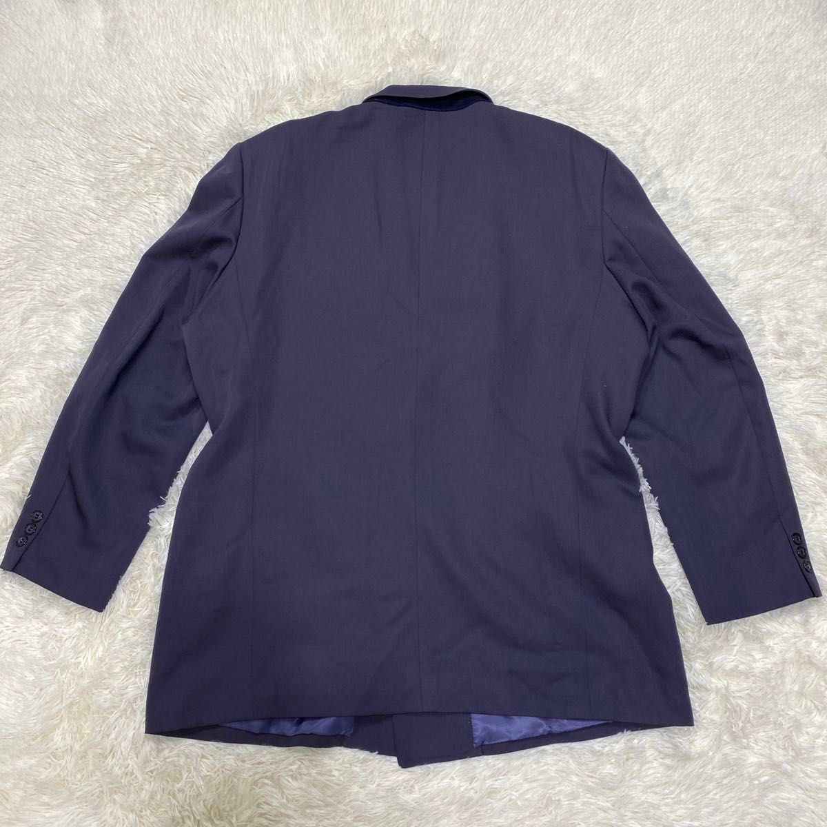 日本製　ヴィンテージ　ビックサイズ　ダブルスーツ　セットアップ　古着　薄紫　上下セット　XLサイズ
