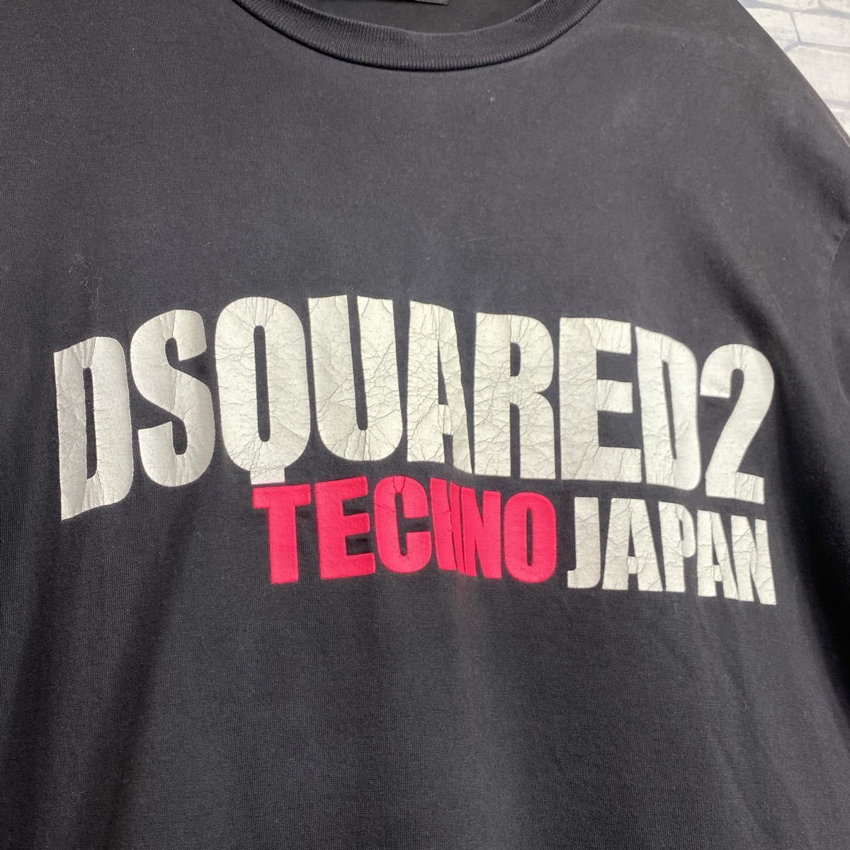 DSQUARED2 フロントロゴ　半袖Tシャツ　黒　Mサイズ　ディースクエアード