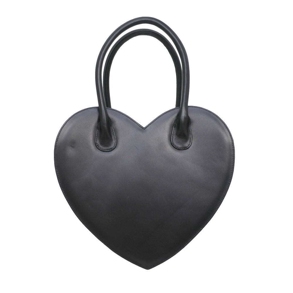 [ name higashi ] milk Heart bag 50 anniversary commemoration goods tote bag hand complete build-to-order manufacturing original leather black black 10201422 lady's other [ unused ]