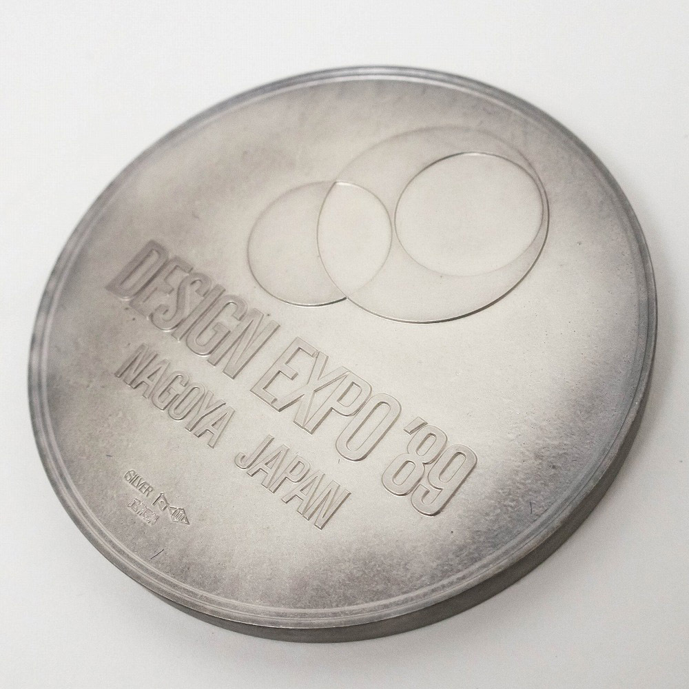 【名東】造幣局製 世界デザイン博覧会記念 公式記念メダル 1989年 K24 純金 SV1000 純銀 銅 専用ケース入り_画像6