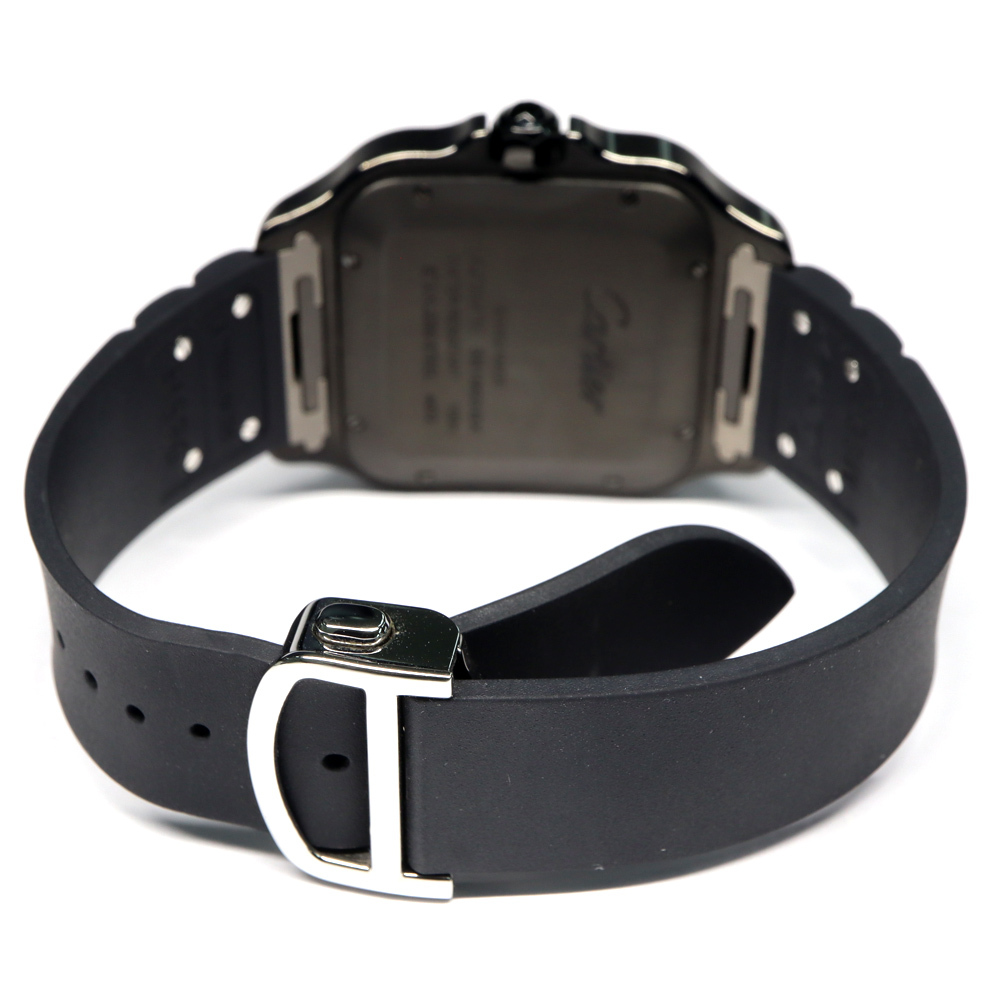 [ Nagoya ] Cartier Santos de Cartier LM WSSA0039 black SS ADLC Raver self-winding watch men's wristwatch man 