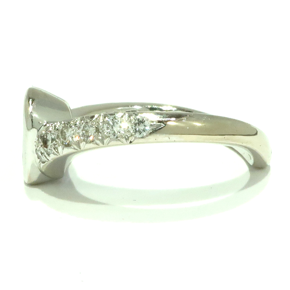 【天白】ジュエリー アクセサリー リング 指輪 ハート K18 750 ホワイトゴールド ダイヤ 計0.71ct 0.22ct 8号 デザイン レディース_画像3