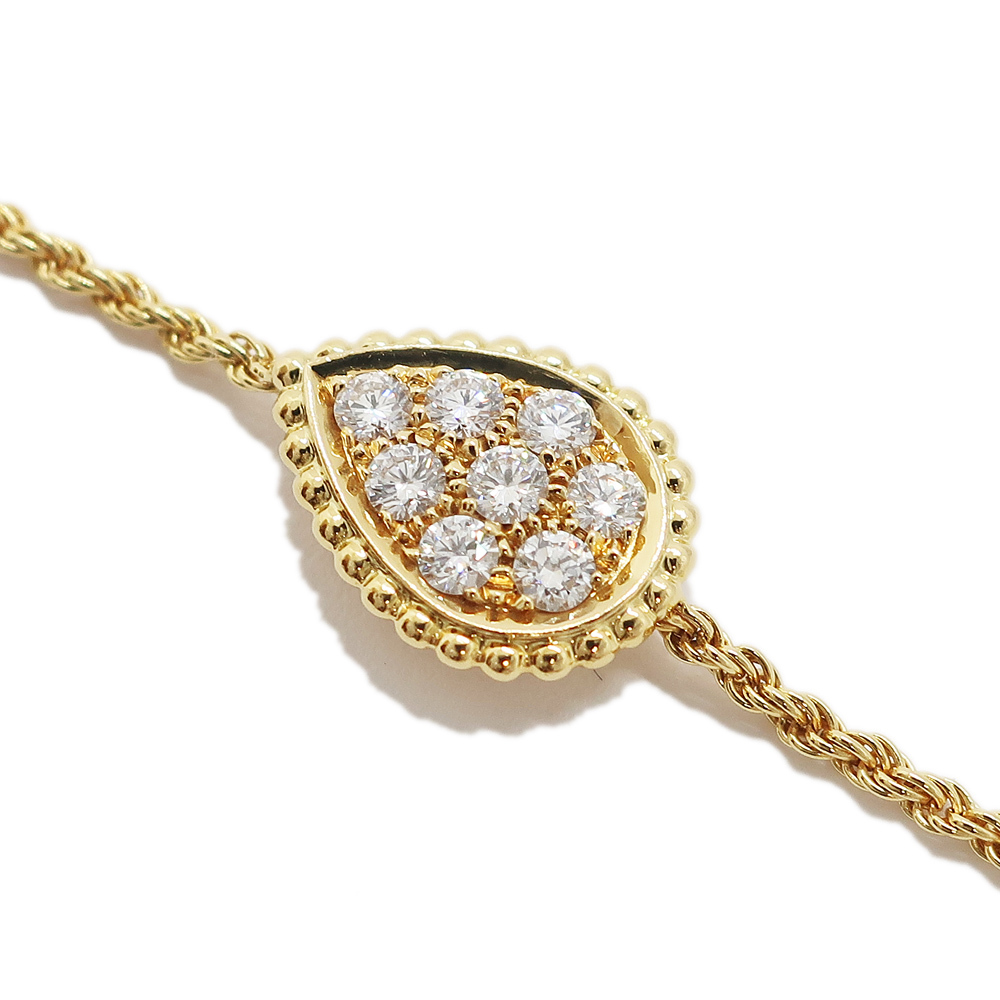 [ Tempaku ] Boucheron 750YGse Lupin bo M браслет маленький diamond примерно 5.0g JBT00365M ювелирные изделия K18 золотой 
