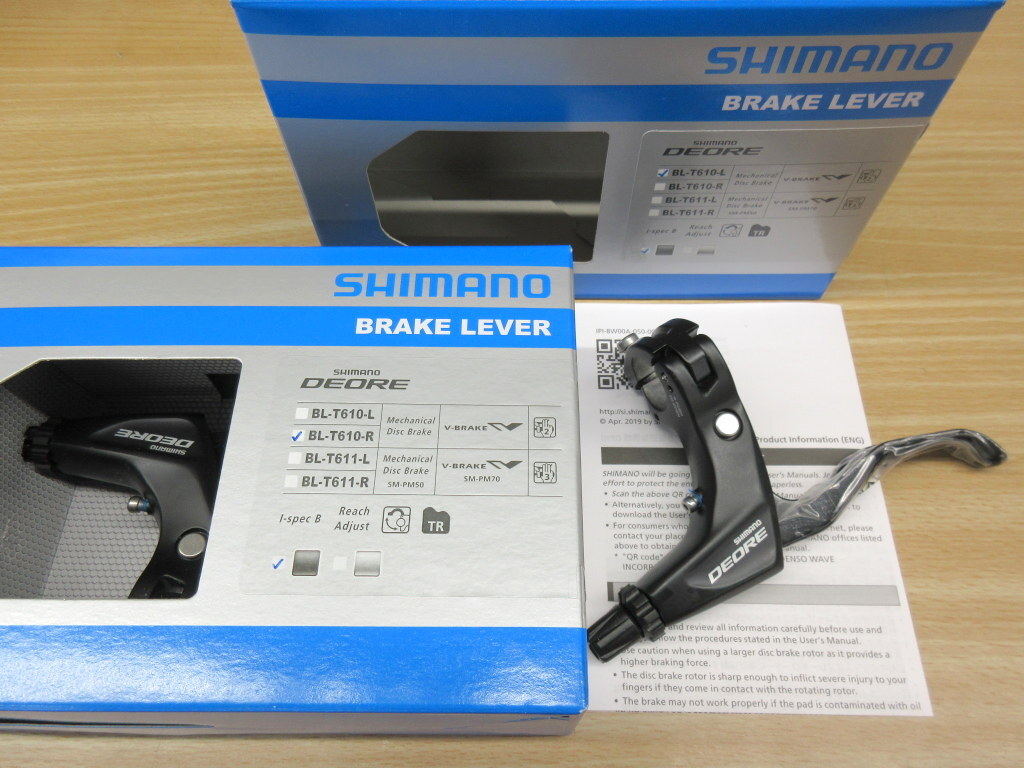 シマノ DEORE　BL-T610　ブラック・左右セット　Vブレーキ対応　新品_画像2