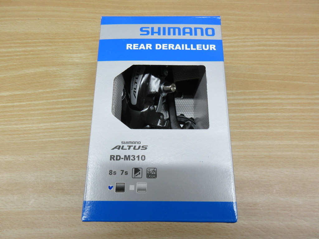 シマノ7、8速対応　ALTUS　RD-M310 SGS ブラック 7S/8S　リヤディレーラー 新品_画像1