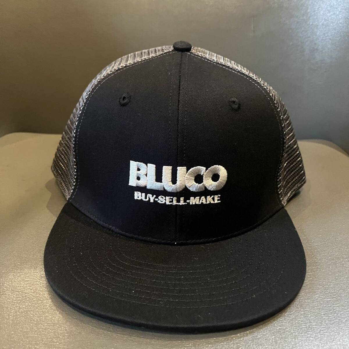 BLUCO/ブルコ　6パネルメッシュキャップ logo ブラック/グレー_画像2