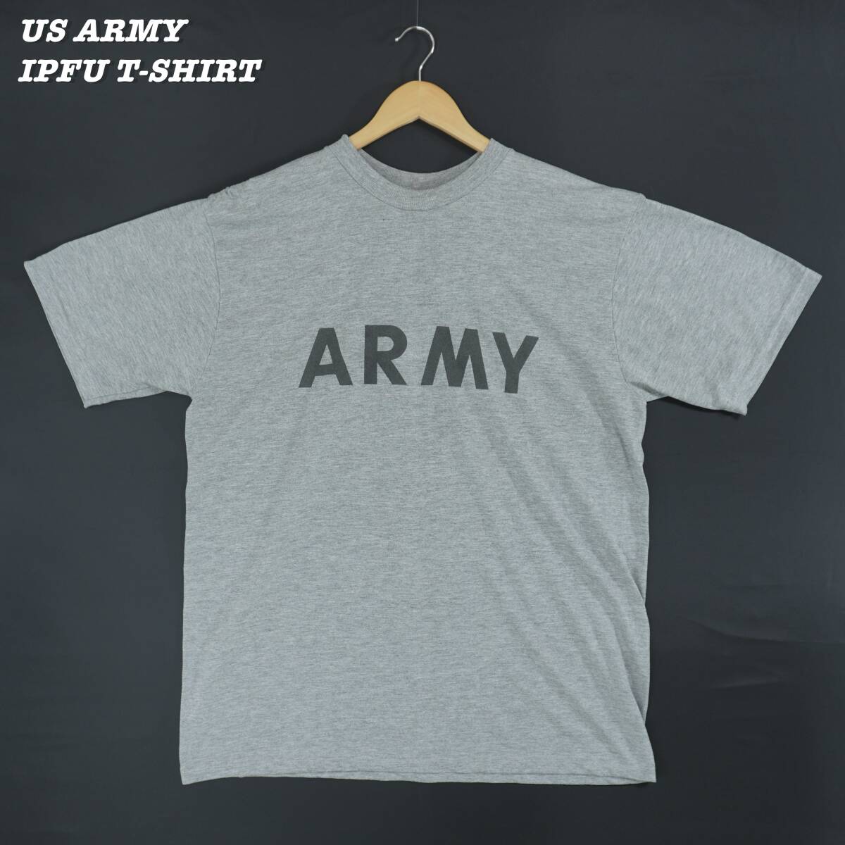 US ARMY IPFU T-SHIRT LARGE T259 アメリカ軍 Tシャツ フィットネスTシャツ トレーニングTシャツ 米軍実物_画像1