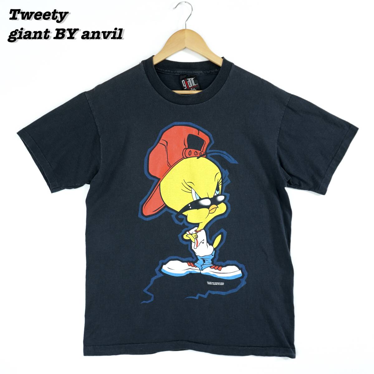 Tweety T-Shirts 1990s L T277 Vintage WARNER BROS GIANT BY Tweety T-Shirts 1990s L T277 Vintage WARNER BROS GIANT BY