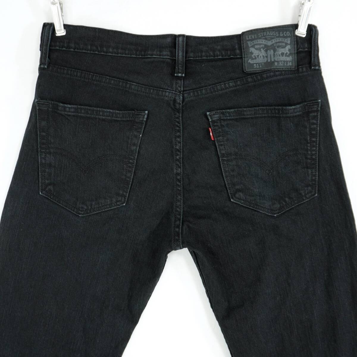 Levi's 511 BLACK DENIM PANTS W32 L34 LS24064 リーバイス ブラックデニム スリムフィット ブラックジーンズ_画像5