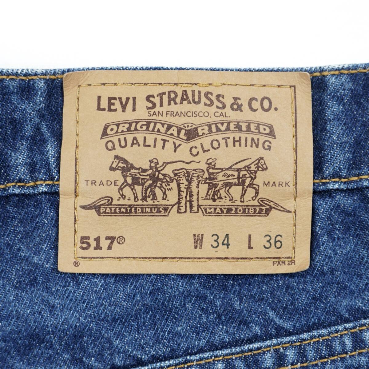 Levi's 517 INDIGO DENIM PANTS USA 1996s W34 L36 PA016 リーバイス デニムパンツ ジーンズ アメリカ領 プエルトリコ 1990年代