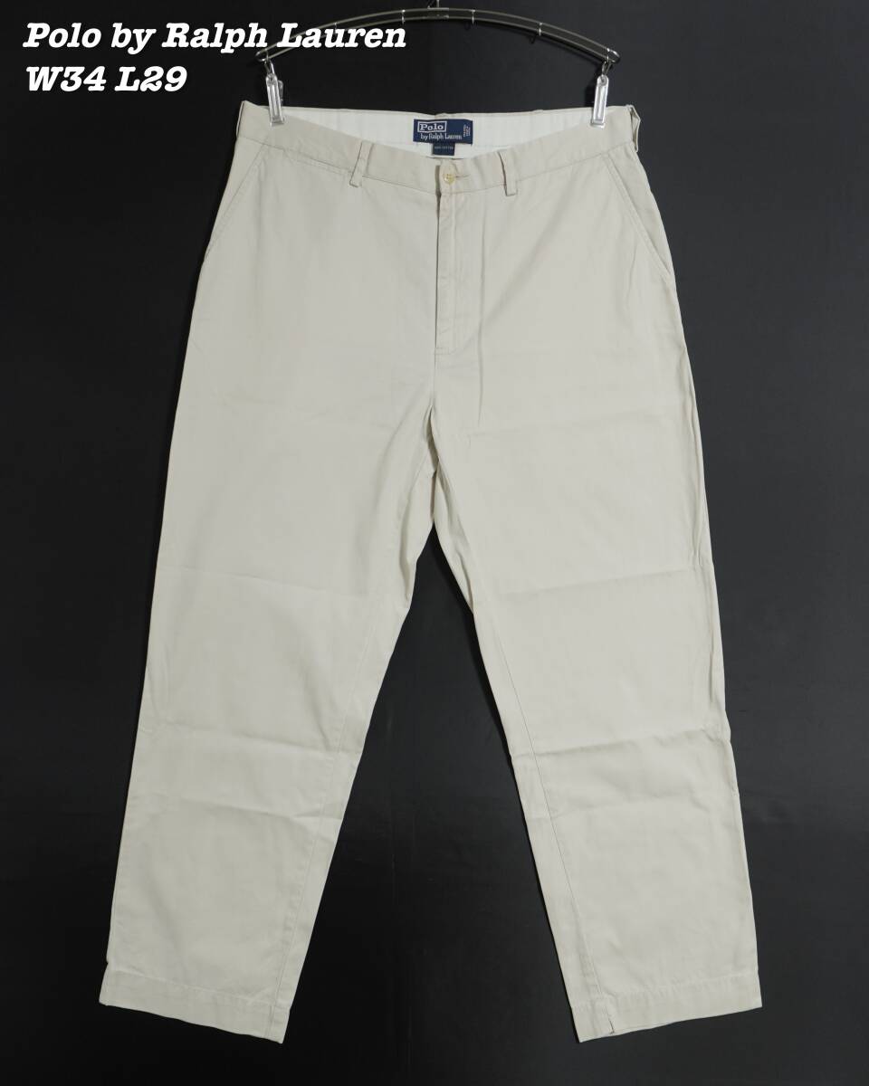 Polo by Ralph Lauren CHINO PANT W34 L29 PA041 ポロバイラルフローレン ラルフローレン チノパン コットンパンツ アメトラの画像1