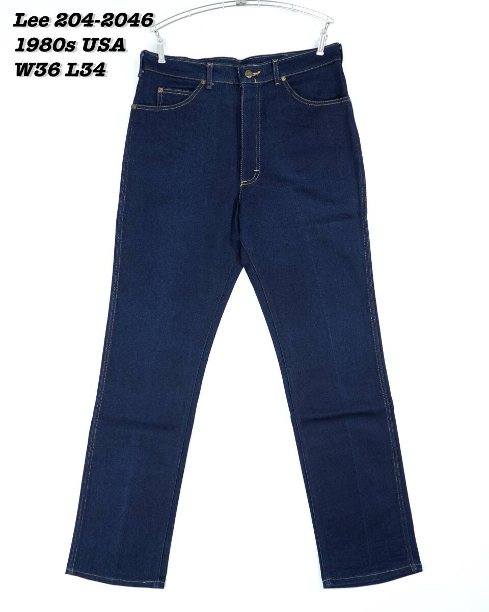Lee 204-2046 INDIGO DENIM PANTS PA044 1980s Vintage ...  Denim   брюки    джинсы   1980  год выпуска   сделано в США    винтажный   ... синий 