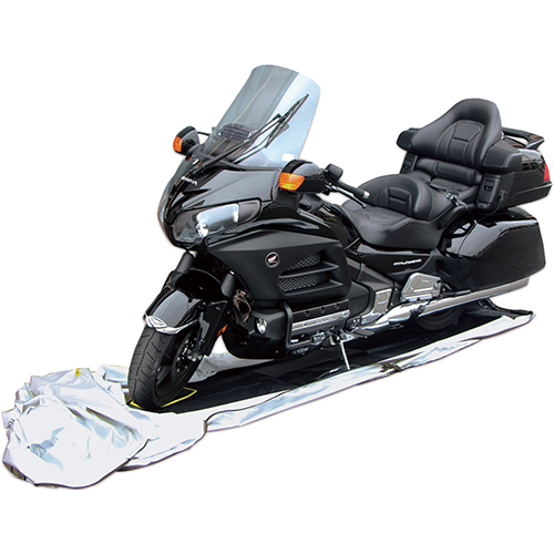 MARUTO( maru to) система безопасности мотоциклетный чехол для мотоцикла полный покрытие низ есть боковая стойка для L серебряный FC-L28000