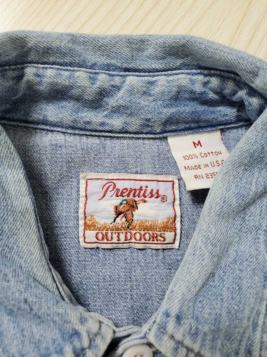 プレンティス ウェスタンシャツ Mサイズ  90年代2000年代 Prentiss outdoor made in USAの画像4