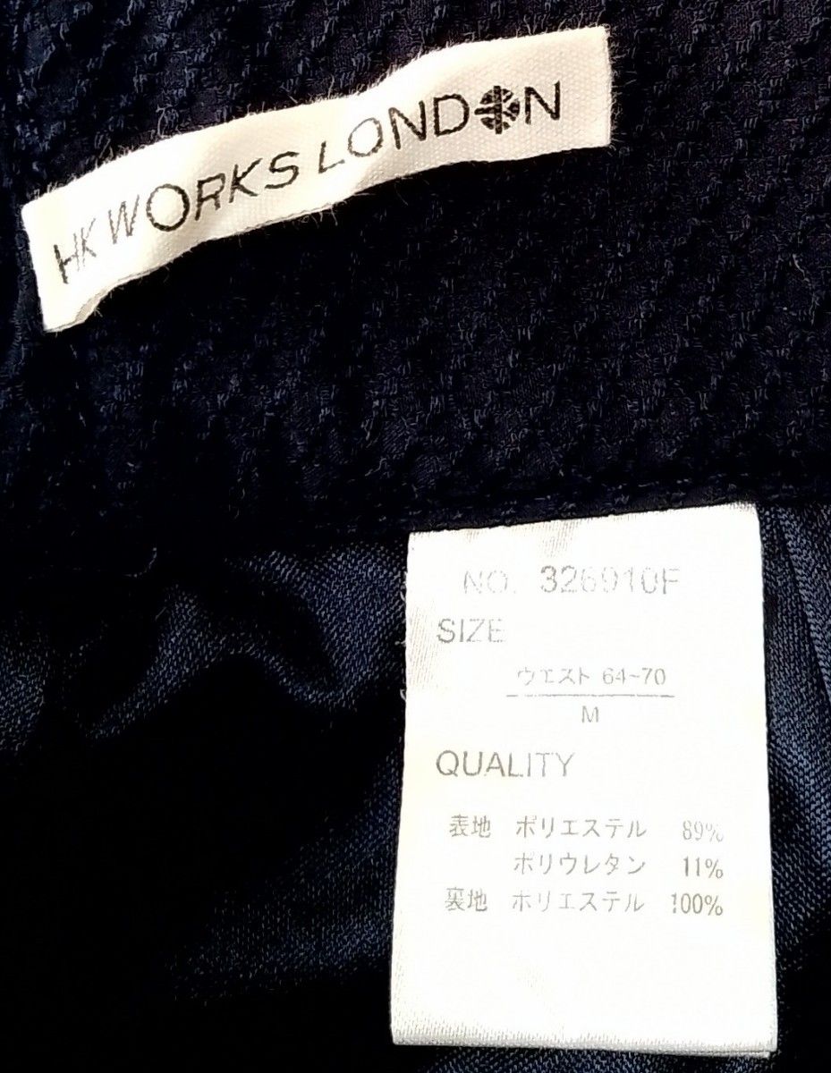 HK WORKS LONDON　紺のスカート　Mサイズ　ウエストがゴム