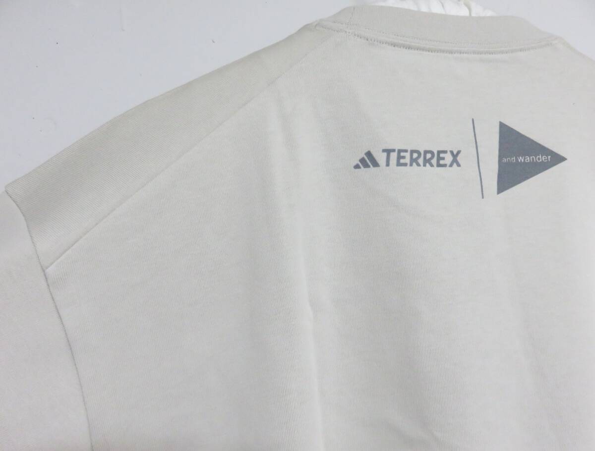 送料無料 定価1.2万 新品 adidas TERREX × and Wander Tシャツ M ベージュ アディダス テレックス アンドワンダー_画像4