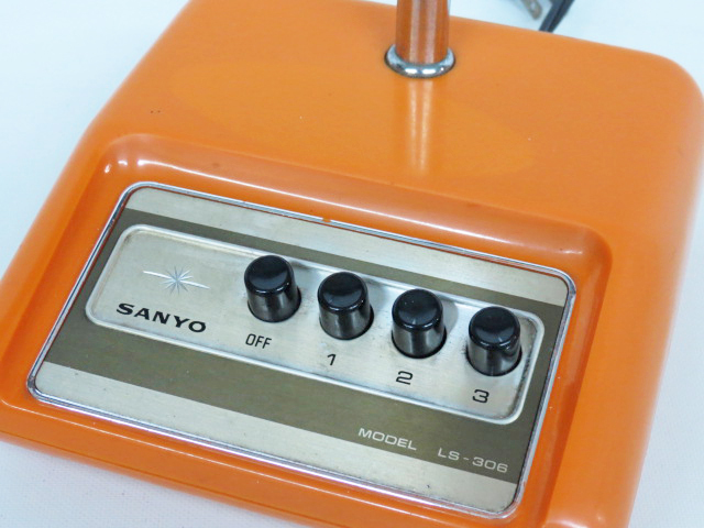 # Sanyo electric stand LS-306 orange Showa Retro lighting Sanyo #