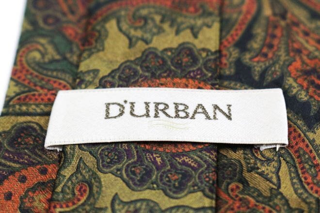 ダーバン ブランド ネクタイ 総柄 幾何学模様 シルク 日本製 メンズ グリーン Durban_画像4