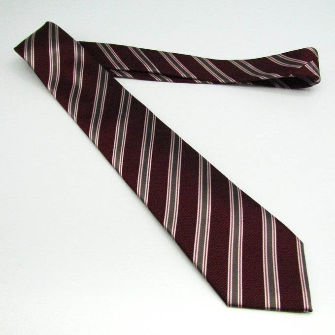  Renoma brand necktie silk stripe pattern men's red renoma