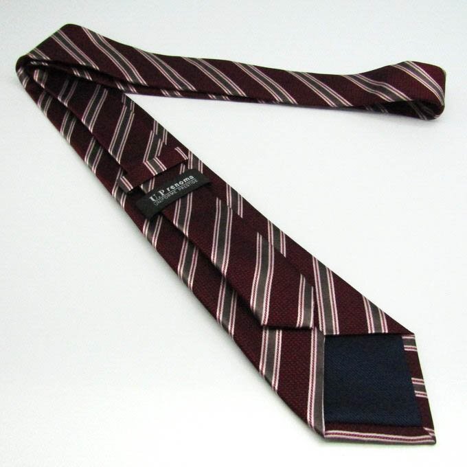  Renoma brand necktie silk stripe pattern men's red renoma