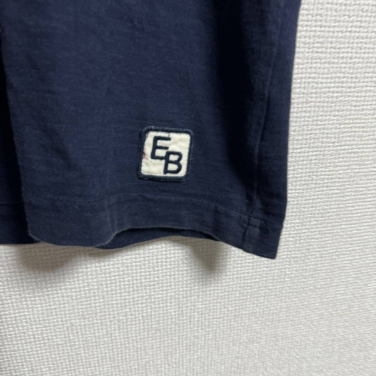 【古着】eddie bauer 半袖Tシャツ　ネイビー　ロゴT mサイズ シンプル_画像3