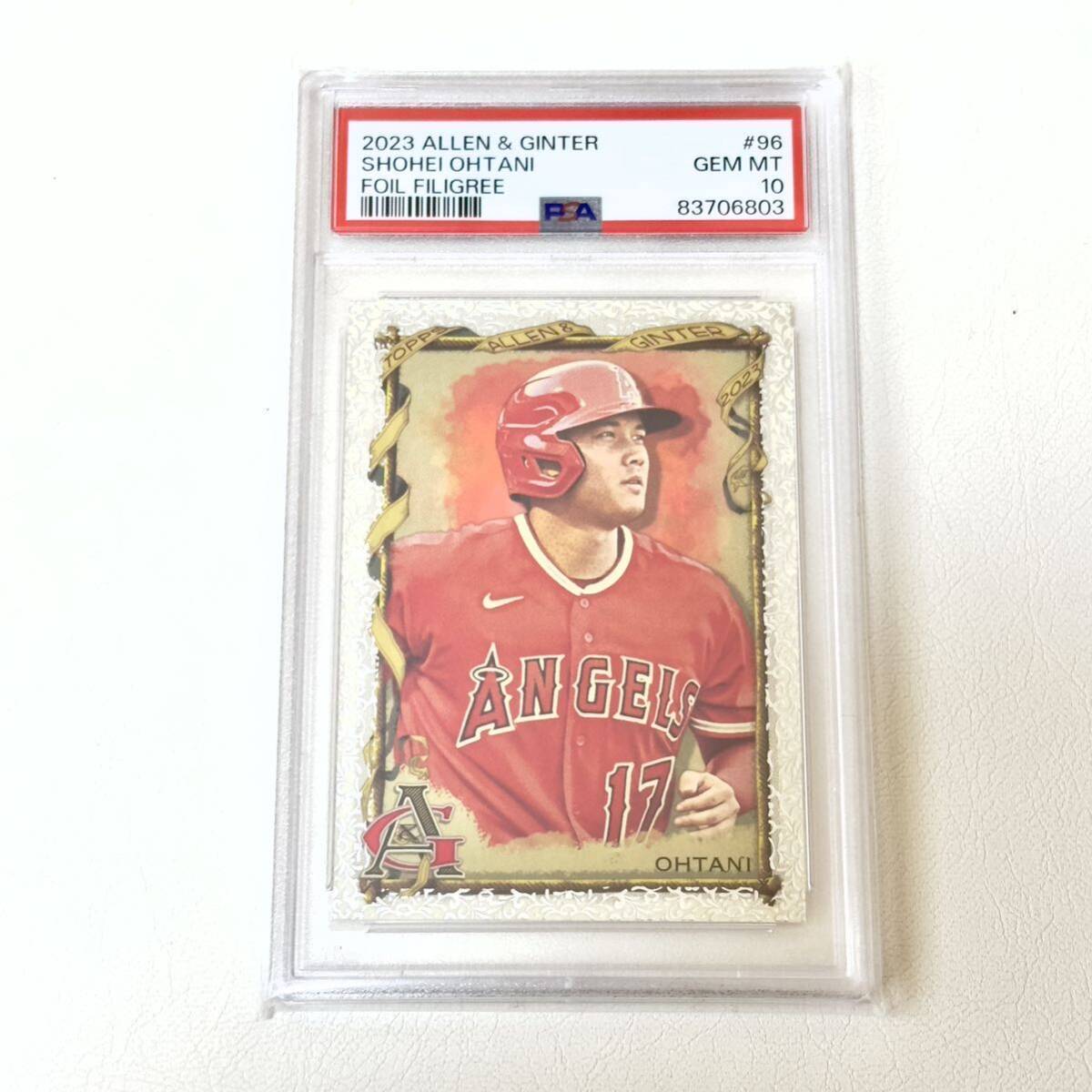 2023 Topps Allen & Ginter #96 Shohei Ohtani Foil Filigree PSA 10 大谷翔平の画像1