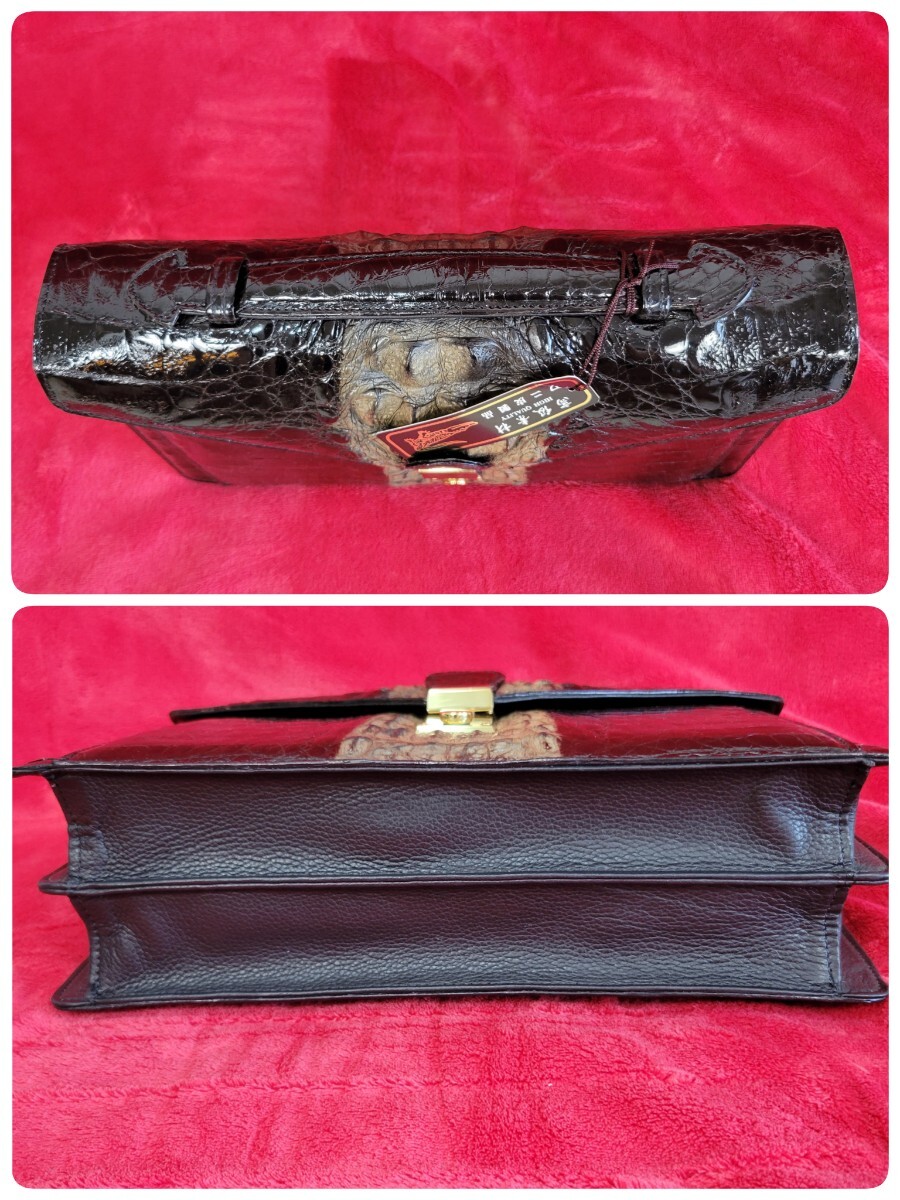 GENUINE CROCODILE SKIN не использовался товар высококлассный материалы wani кожа товар крокодил сияющий . ручная сумочка ручная сумочка клатч 