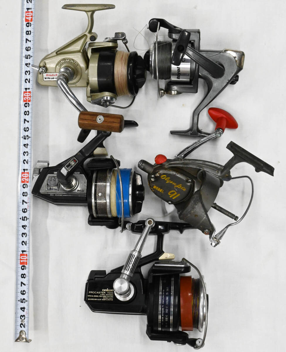 H695●リール まとめ売り 大量 49個 約16kg まとめてセット DAIWA ダイワ SHIMANO シマノ RYOBI リョービ OLYMPIC オリンピック 等々 釣具_画像9