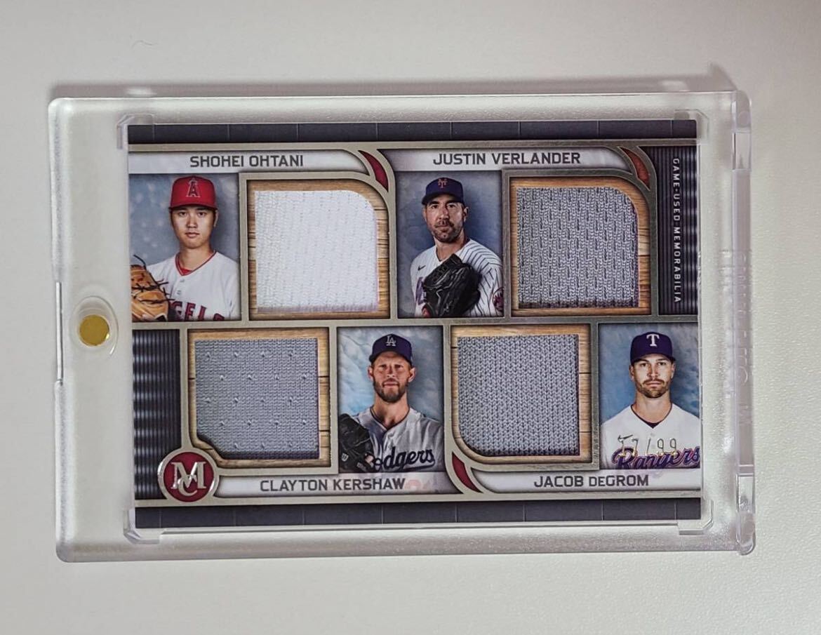 激レア 大谷 翔平 99枚限定 17/99 Topps ジャージナンバー 2023 Museum Quad Relic Verlander Kershaw DeGrom 実使用ジャージ レリック_画像1