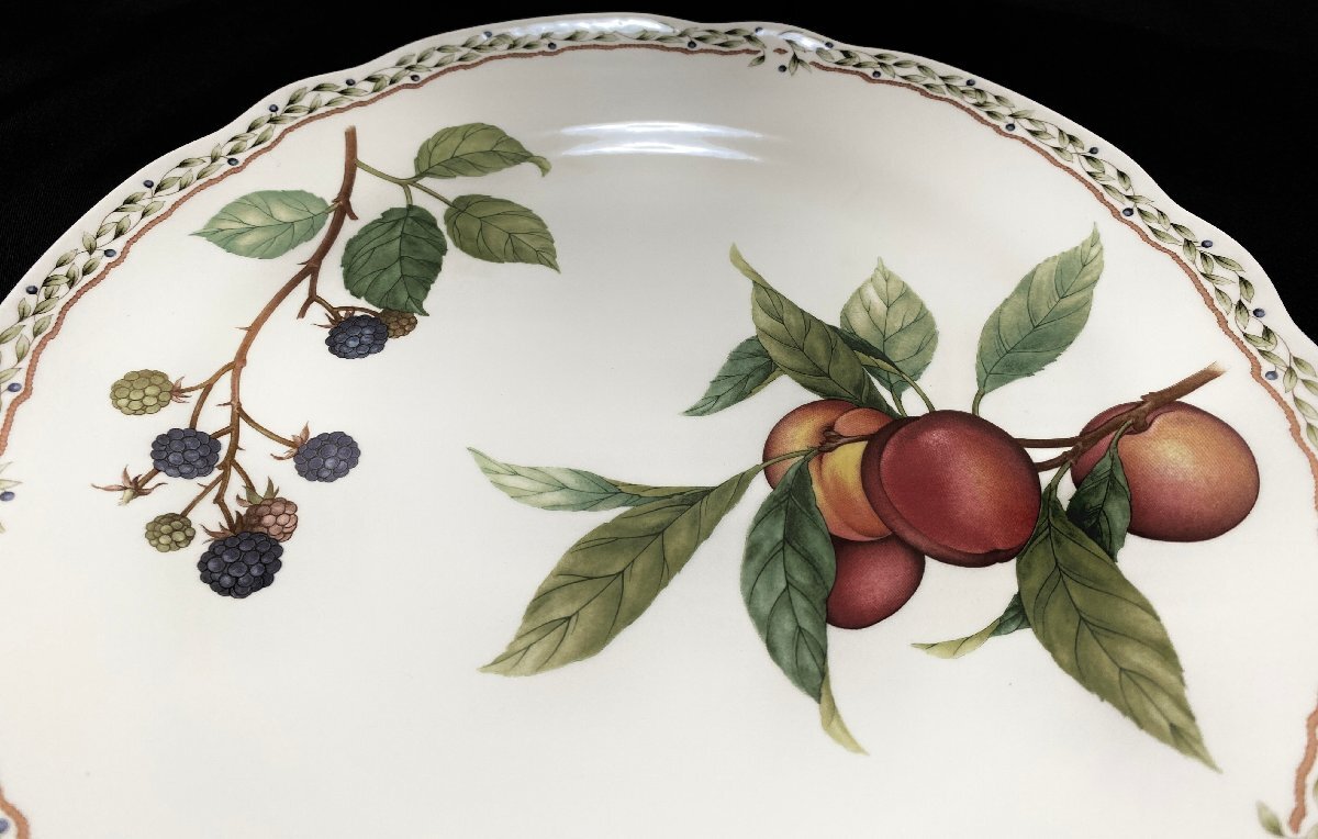 新品同様 ほぼ未使用 Noritake ROYAL ORCHARD ノリタケ ロイヤルオーチャード プレート 大皿 ディナープレート 果実 フルーツ約27cmの画像2