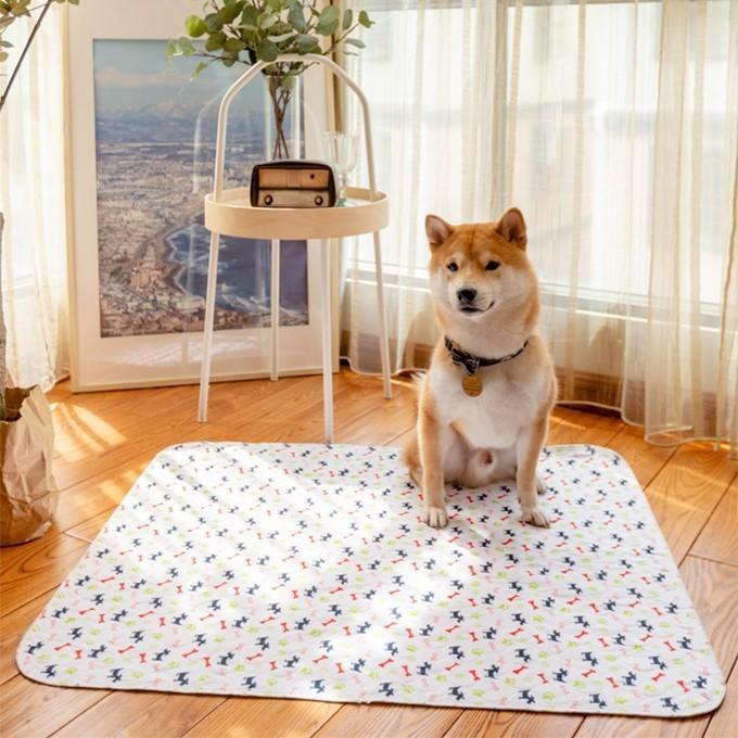 Sホワイト2枚柄 洗える ペットマット ペットシーツ トイレシート 防水 犬 猫_画像6