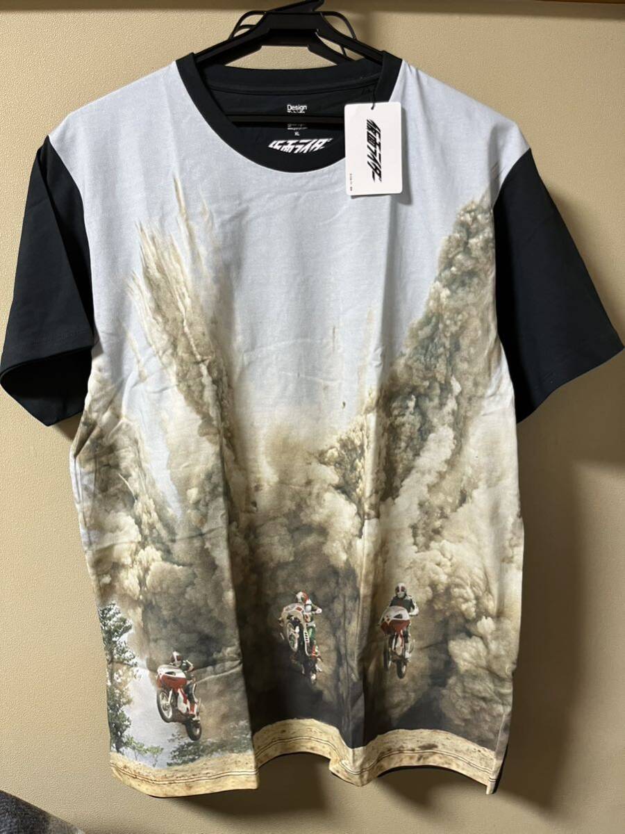 グラニフ 仮面ライダー 爆発 グラフィック Tシャツ XL graniph 1号 2号 V3の画像1