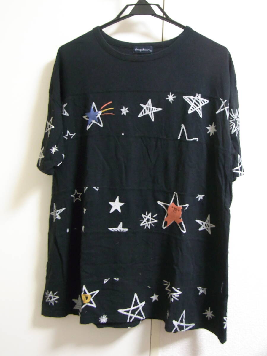 ◆◇ドラッグストアーズ 黒、星切り替えTシャツ◇◆の画像2