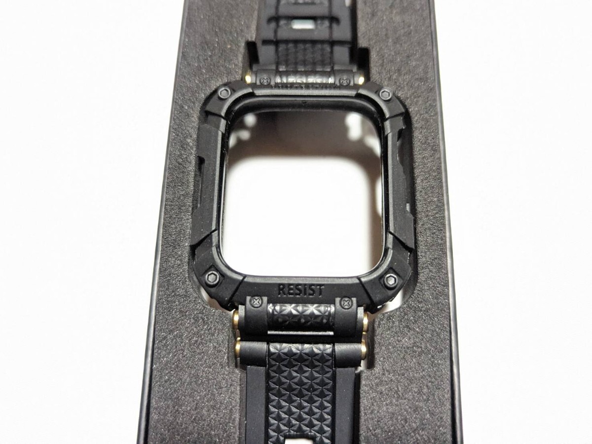 アップルウォッチ バンド 44mm 45mm 42mm メンズ一体型 TPUベルトコンパチブル apple watch バンド カバー_画像2