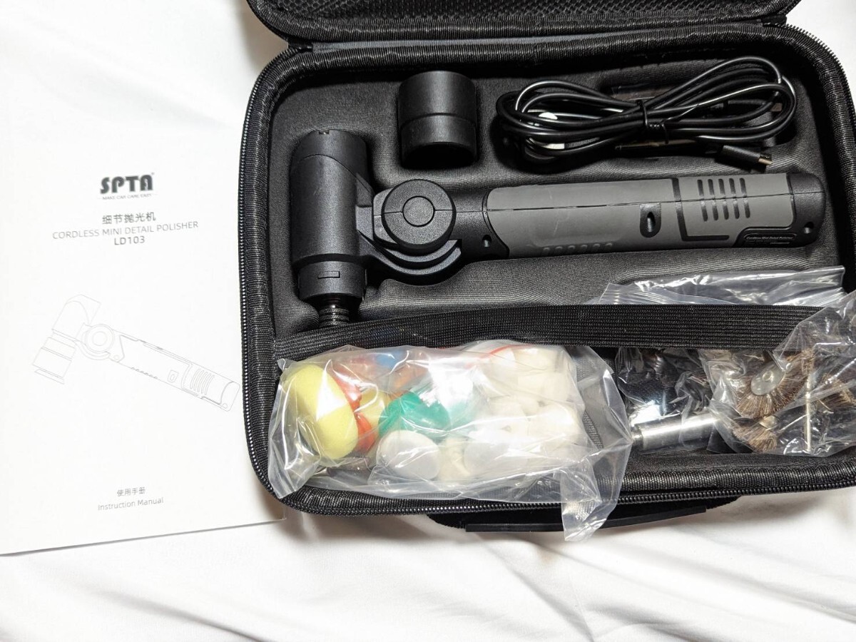 ミニポリッシャー SPTA ミニ変速電動 研磨パッド付き コードレス ミニポリッシャー SPTA ミニ変速電動 研磨パッド付き コードレス