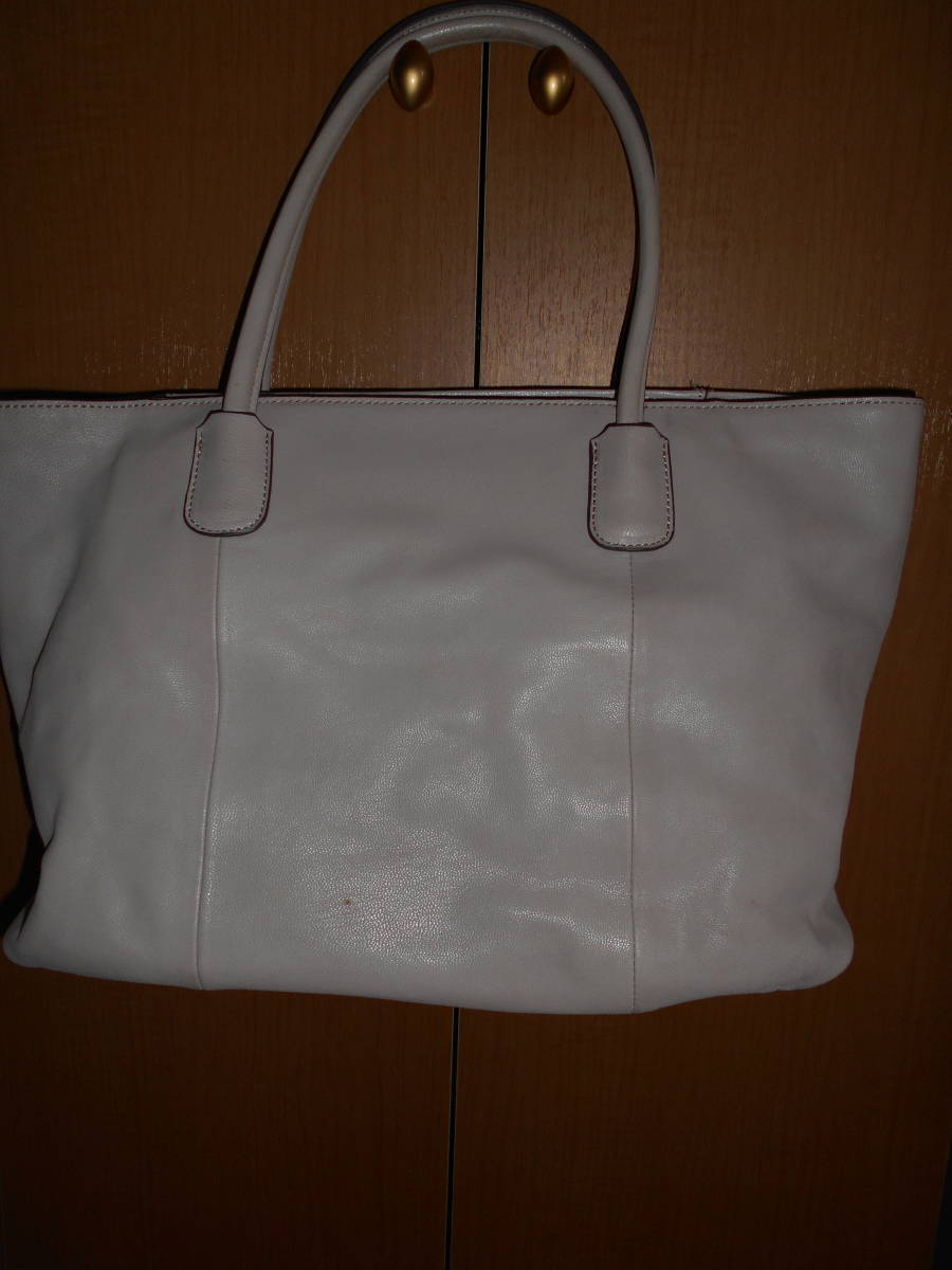 [ ultimate beautiful goods ]SAZABY Sazaby tote bag leather ivory 