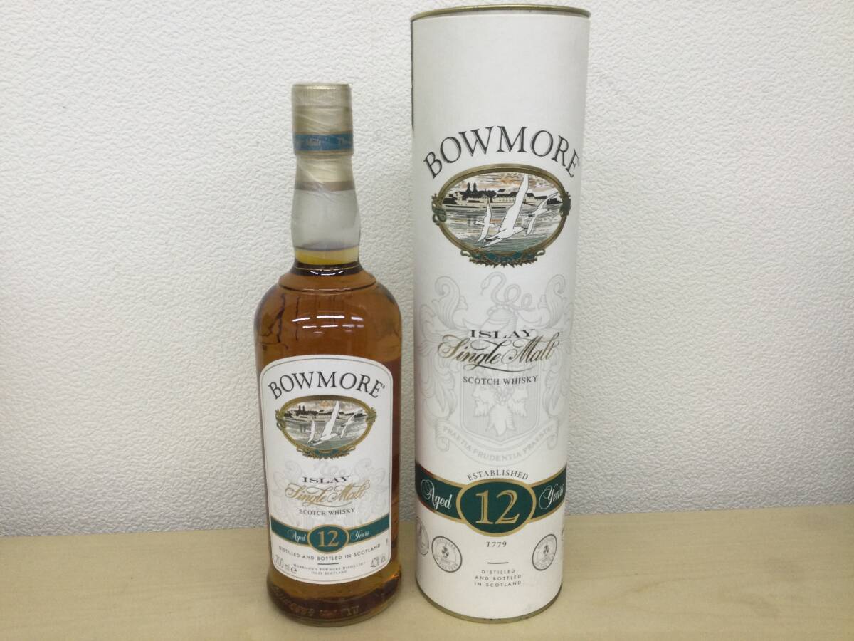 ボウモア　BOWMORE ボウモア12 旧瓶　旧ボトル　旧ラベル　サントリー正規物　BOWMORE 12_画像1