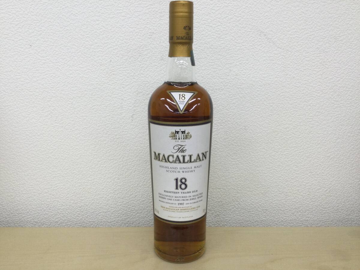 マッカラン MACALLAN 18年 マッカラン18 サントリー正規物 1997 旧ボトル オールドボトル 旧ラベル 旧瓶の画像1