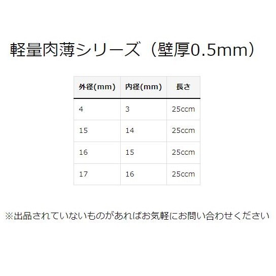 カーボンパイプ　外径18mm　内径16mm　長さ25cm