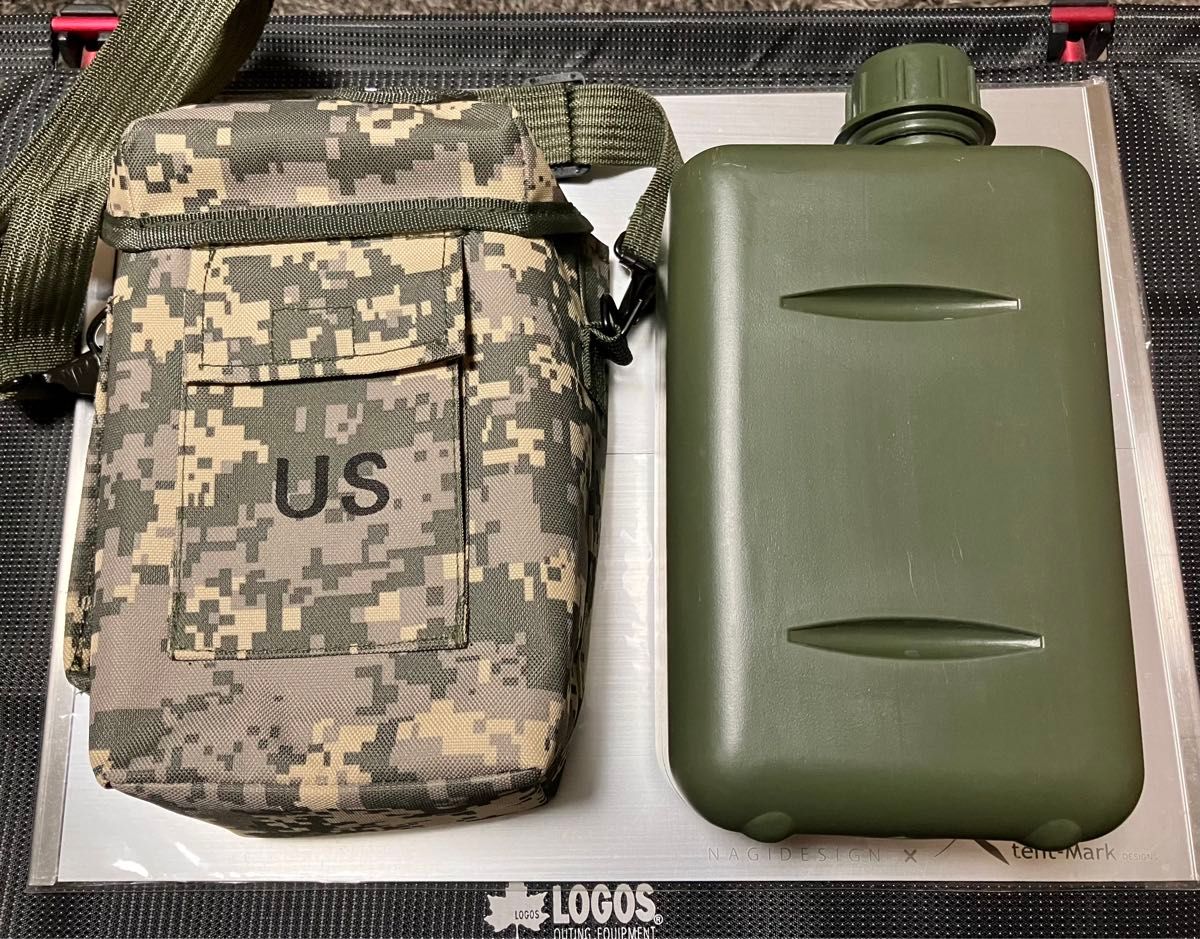 ミリタリーウォーターボトル US軍用ボトル ケトル 2L カモフラ 未使用品